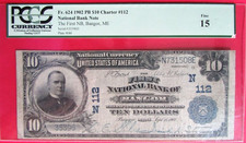 1902 The First National Bank of Bangor, ME $10 Note PCGS Currency 15 picture
