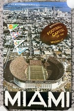 Miami Orange Bowl Football Vintage Poster (1970's - 1980's) picture