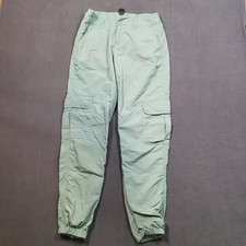 Ninth Hall Cargo Jogger Pants Mens Small Green Nylon Lightweight Utility Street picture
