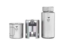 Keith Titanium Ti3070 Nesting Camp Set - Plastic-Free Bottle, Mug & Wood Stove picture