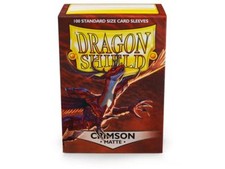 Matte Crimson 100ct Dragon Shield Sleeves Standard Size picture