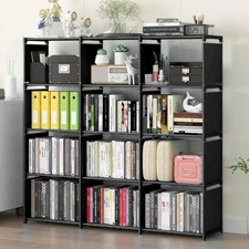 12 Cube Storage Organizer Book Shelves, DIY Open Stackable Bookshelf, Extra Larg picture