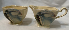 VTG ROYAL WINTON NIAGARA FALLS SOUVENIR CREAMER SUGAR SET ENGLAND picture
