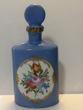 Vintage peint main Limoges Floral Perfume Box **7 Inches** picture