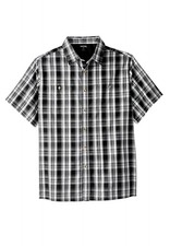 KingSize Short-Sleeve Plaid Sport Shirt picture