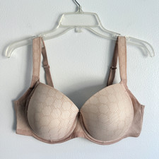 Soma 38DD $66 Stunning Support Geo Lace Balconette Nude Blush Bra  picture