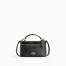 NWT Coach Rainer Crossbody Bag 18 In Signature Canvas CEO23 IM/WALNUT/BLACK picture