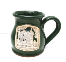 Deneen Pottery Mug Shafsky House B&B Placerville California 2006 Green Glaze picture