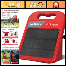 10 Mile Solar Electric Fence Charger 0.18J Energizer, Day/Night Mode, 24-Hour Pr picture