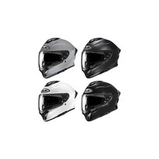 HJC Adult C71 Solid Helmet Full Face XS-2XL Gray Black Satin White Black picture
