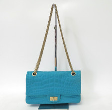 Auth CHANEL 2.55 Nylon Turn Lock Double Chain Shoulder Bag  F#53229 picture