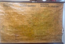 Original Vintage 1930s Austria Travel Poster Map, naturally aged picture