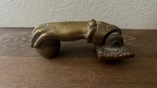 Antique/Vintage Solid Brass Victorian Ladies Hand With Ball Door Knocker picture