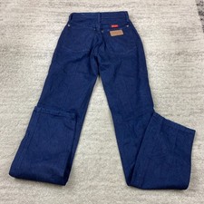 VTG Wrangler Cowboy Cut Pants 1 24 Blue Jeans Zip USA Deadstock 24x36 Mens Women picture