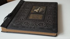 Vintage National Blank Book Co. Scrapbook 2451 embossed Cover Ship Design NOS... picture