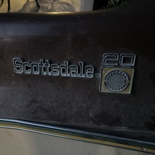 75 76 77 78 79 80 Chevy Scottsdale 20 Truck Fender Emblem Badge OEM GMC C20 Trim picture
