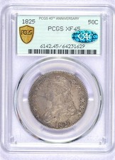 1825 CAPPED BUST HALF DOLLAR PCGS XF45 CAC CHOICE ORIGINAL FRESH picture