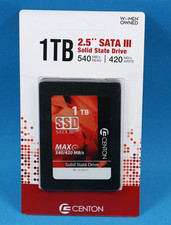 Centon SSD 1TB SATA III 2.5 Solid State Drive 540 / 420 S1-S3A-1T NEW SEALED picture