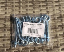 10-pack Heavy-Duty Eye Bolts With Nuts, 1/4 inch-20 X 4 inch, Zinc Plated Steel picture