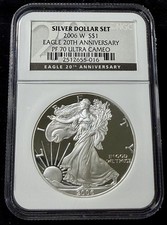 2006-W Proof Silver Eagle 20th Anniversary Set NGC PF70 Ultra Cameo  picture