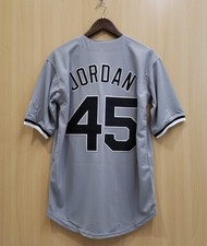Retro Michael #45 Birmingham Baseball Jersey Gray Sewn Names S-3XL picture