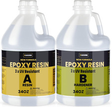 68OZ 3×UV Resistant Resin Kit,No Bubble & Crystal Clear Epoxy Resin for Coating, picture