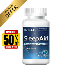 Sleep Aid, Diphenhydramine HCl 50mg, 250 Softgels, Supports Deeper Restful Sleep picture