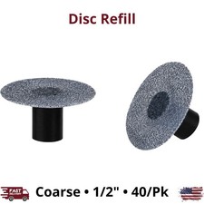 40/Pk Coarse Finishing Polishing Disc Refill 1/2