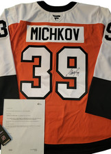 Signed Flyers Matvei Michkov orange & black jersey, size 56 w letter of congrats picture