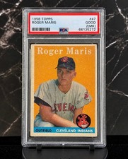1958 Topps Roger Maris #47 Rookie Card RC PSA 2 MK Cleveland Indians picture