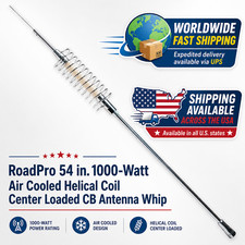 RoadPro 54 in. 1000-Watt Air Cooled Helical Coil Center Loaded CB Antenna whip picture