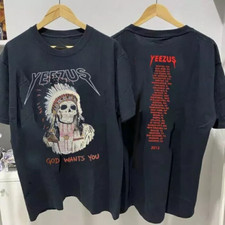 Yeezus Kanye West Tour 2013 Cotton Black Unisex T-shirt picture