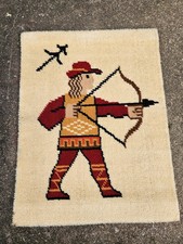 Vintage Schaeffler Chronos #80509 Sagittarius Wool Rug Wall Hanging W Germany picture