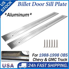OBS Billet Aluminum Door Sill Plates For 1988-1998 Chevy Silverado GMC Sierra CK picture