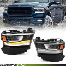 2P For Dodge RAM 1500 2019-2024 Full LED DRL Chrome Headlights Headlamps LH RH picture