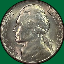 1939-S Jefferson Nickel Brilliant Uncirculated BU Coin #42511 picture