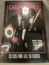 Vintage  1988 Chicago Times poster titled 