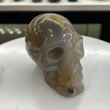 295G natural High quality hand carved agate skull and skull specimen decoration picture