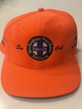 VTG NOS 1990’s BNSF * Banner Master * Orange Safety Hat Cap Santa Fe Rare ATSF picture