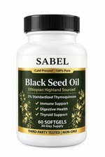 SABEL Black Seed Oil 60 Softgels 5% Thymoquinone Cold Pressed 30 Day Supply picture