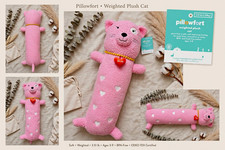 Pillowfort Weighted Plush Cat Pink BPA-Free Large (24-36 in) Ages 3-9 picture