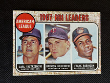 1968 Topps AL RBI Leaders #4 Yastrzemski Killebrew Robinson EX or better picture