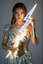 Premium Zeus Lightning Bolt Replica 1:1 Scale Cosplay Prop Superhero picture