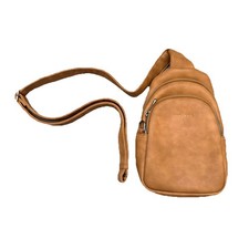 Vantamo Small Sling Bag for Women Leather Crossbody Bags A-Camel Brown picture