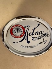 antique pre prohibition beer Tray Porcelain  The Aetna Brewing Company Hartford picture