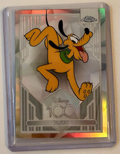 Topps Chrome Disney 100 2023 Pluto Trading Card #30 Refractor picture