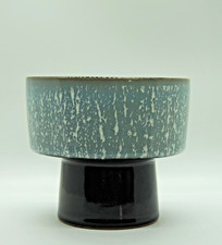 MCM 1960-70s Compact Circular Japanese Ikebana Container w/Seal: 秘 色 Hiiro picture
