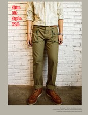 Red Tornado Vintage P44 HBT Military Trousers Men's Workwear Army Casual Pants picture