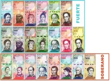 Venezuela 2-100000 Bolivar Fuerte & 2-500 Soberano 21 Pieces Set, 2007-2018, UNC picture