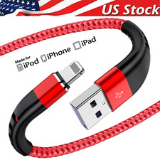 Braided Fast Charger Cable Heavy Duty USB lot Cord For iPhone 14 13 12 11 X XR 8 picture